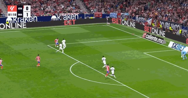 【西甲】马竞1比1皇马，米利唐进球，科雷亚绝平