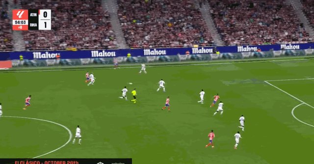 【西甲】马竞1比1皇马，米利唐进球，科雷亚绝平