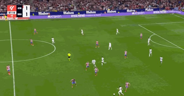 【西甲】马竞1比1皇马，米利唐进球，科雷亚绝平